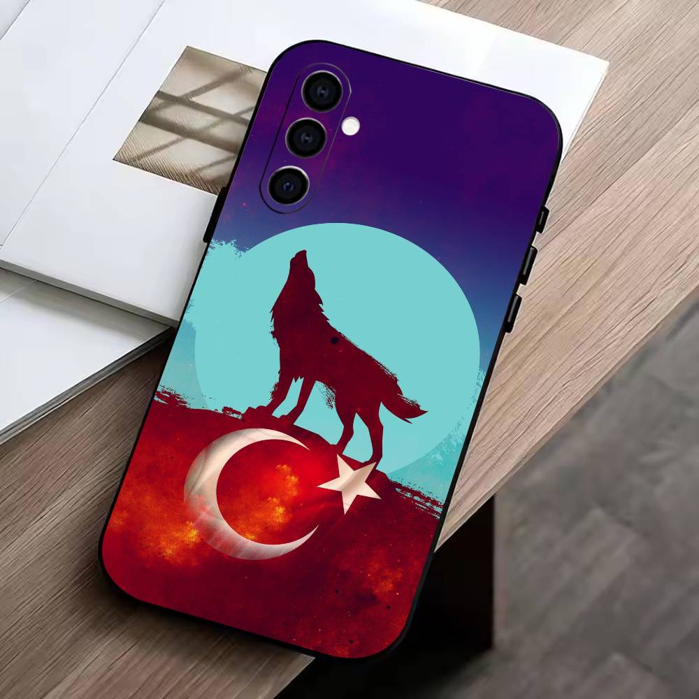 Turk Wolf Turkey Flag  Phone Case For Samsung Galaxy A73,A72,A71,A70,A53,A52,A51,Others Soft Black Cover