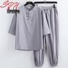 Men’s Taoist Meditation Suit – Summer Cotton-Linen Zen Tang-Style