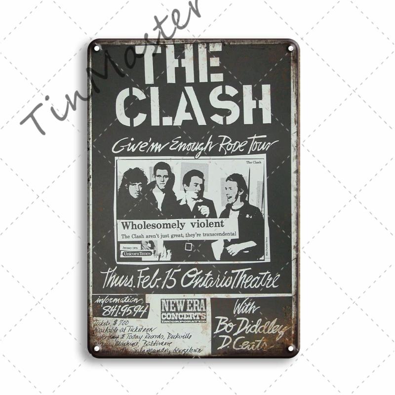Rock N Roll Metal Poster, Tin Sign, Vintage Johnny Cash, Retro Plaque, Pub, Bar, Man Cave, Home Decoration Plates