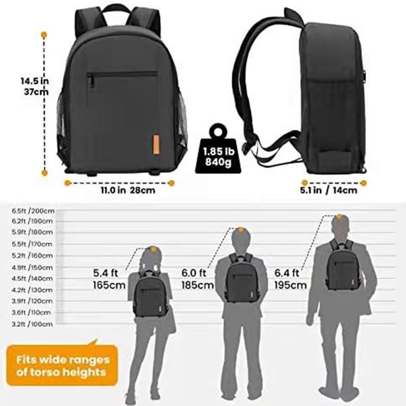 Waterproof Professional Camera Backpack with Rain Cover, Double Shoulder Design, and Laptop Compartment for Men and Women