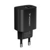 Wozinsky WGWCB 20W Dual-Port Wall Charger - USB-A & USB-C, Black