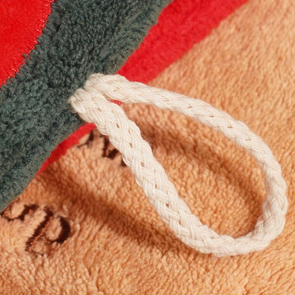 Coral Velvet Christmas Hand Towel Creative Children's Handkerchief  Holiday Party Decor