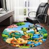 1PC Dinosaur Non-Slip Floor Round carpet, Office, family, bedroom, Large Area Rug Indoor Rugs,  Durable PolyesterH0384