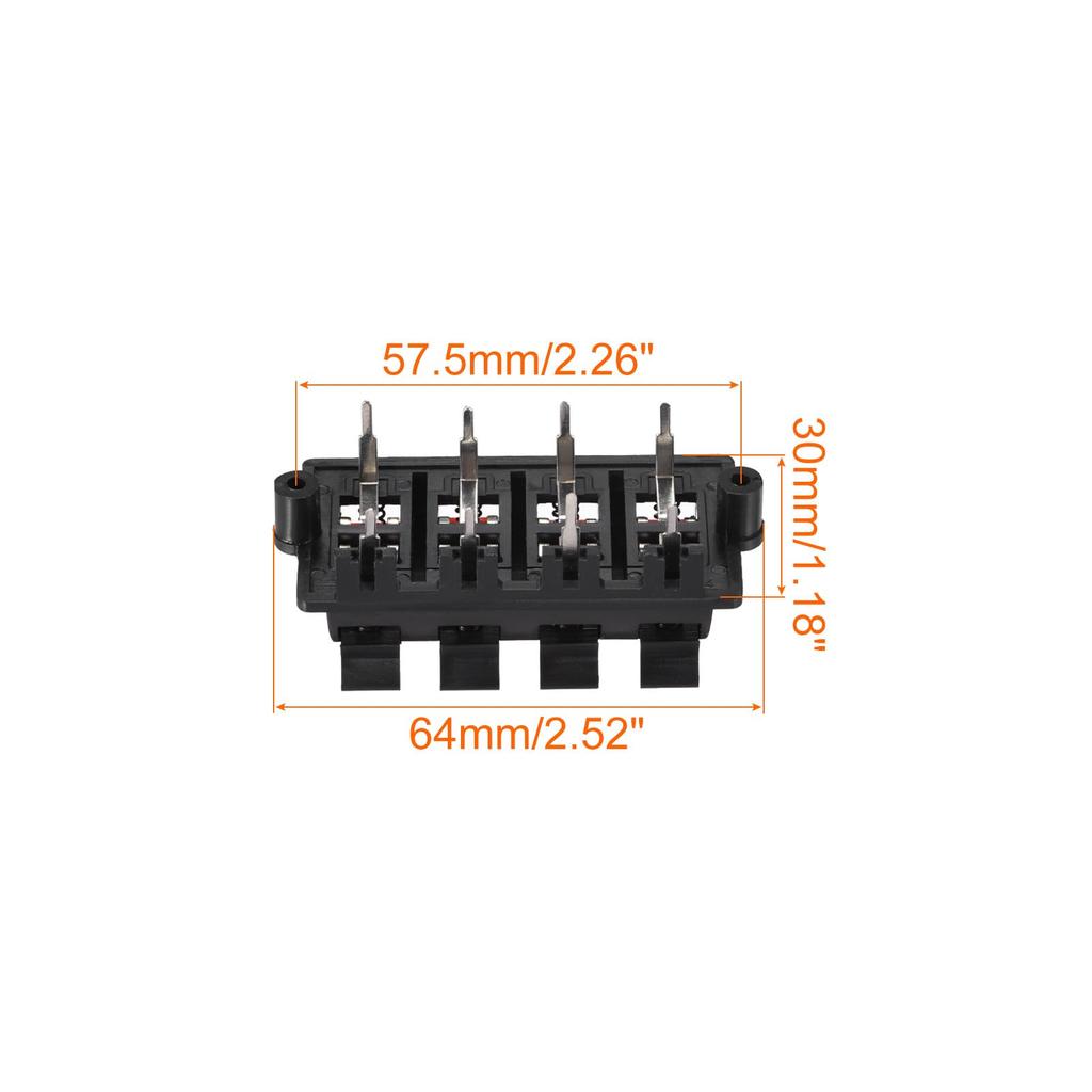 Rebower Spring Push Release 2 8 Speaker Terminal Connector Speakers and Audio Hole Diameter Socket, Rows, Positions, [For Players] - 2.5mm / Red/Black