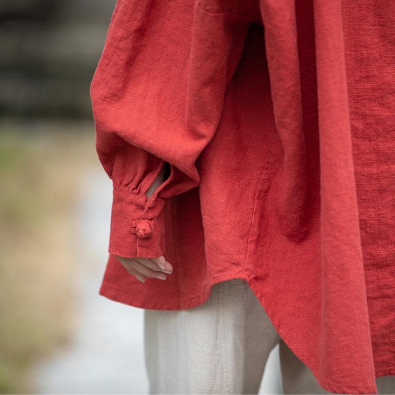 Women's Zen-Style Frog Button Cardigan: 2025 Autumn Cotton Linen Blend