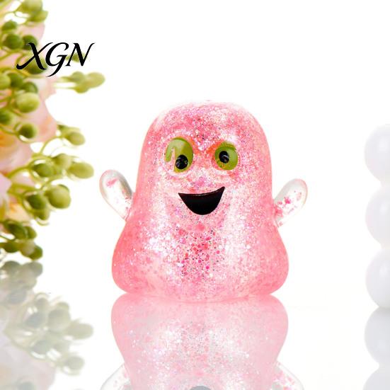 Halloween Party Favors 1/5Pcs Mini Ghost Squeeze Toy, Glitter Stress Relief Fidget Toys Ball Sensory for Kids Adults Slow Rebound