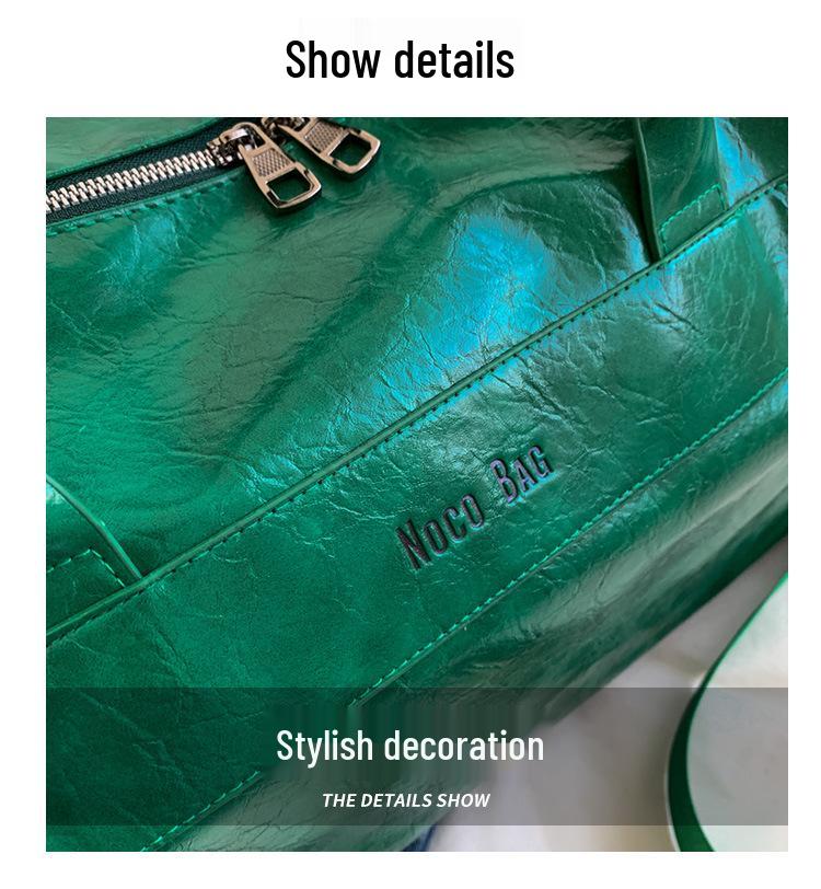 Unisexowa Torba Sportowa Duffle ze Skóry PU na Biznes, Jogę lub Pływanie - Duża Pojemność, Styl do Ręki/na Ramię