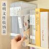 A4 File Storage Box, Transparent Double Card Buckle Plastic File Box, Waterproof And Dustproof Account Book, Graduation Certificate Information Box.