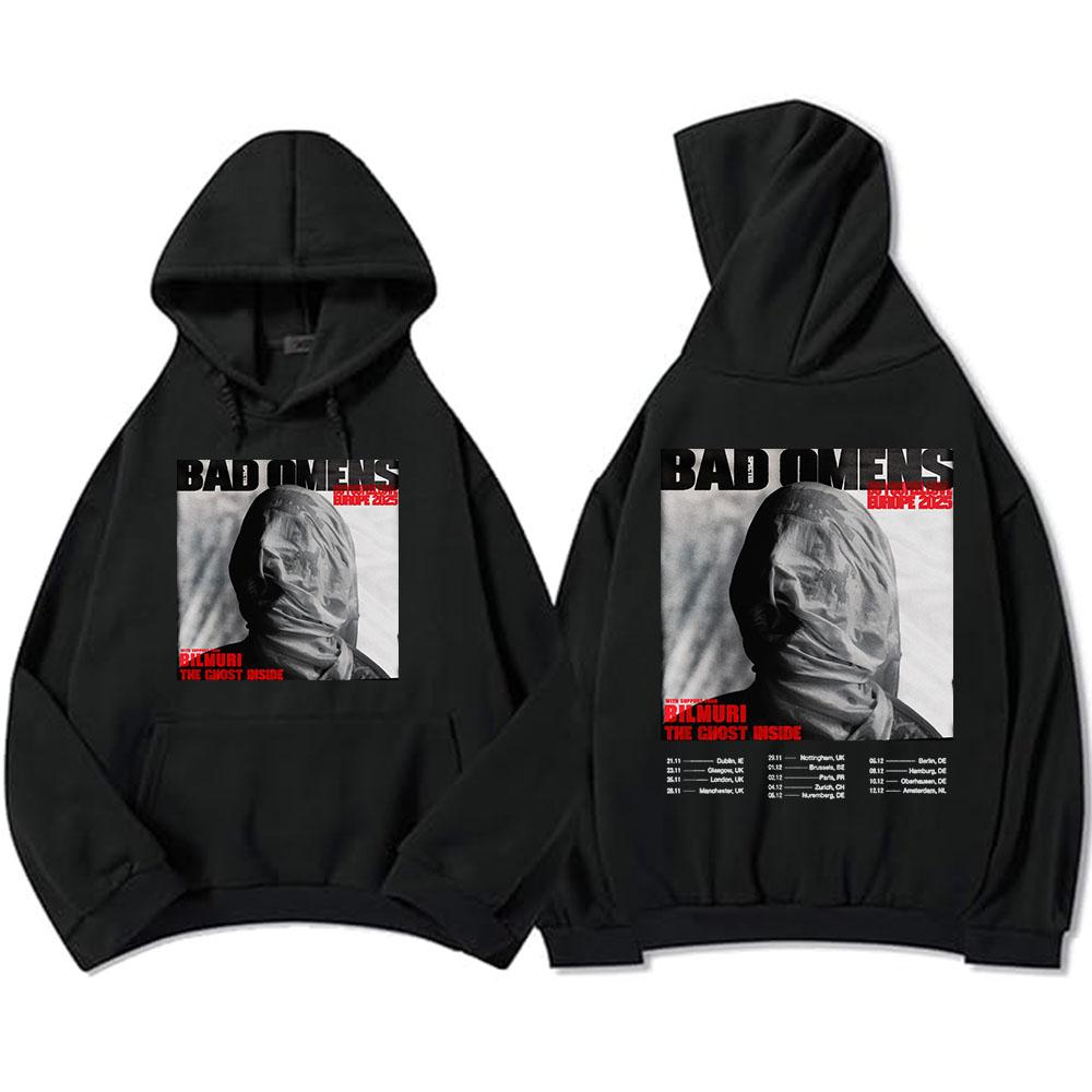 ДУРНЫЕ ПРИМЕТЫ Чувствуешь ли ты любовь Европейский тур Толстовки Мода рок-группы Графические свитшоты С длинным рукавом Флисовые худи Унисекс XS