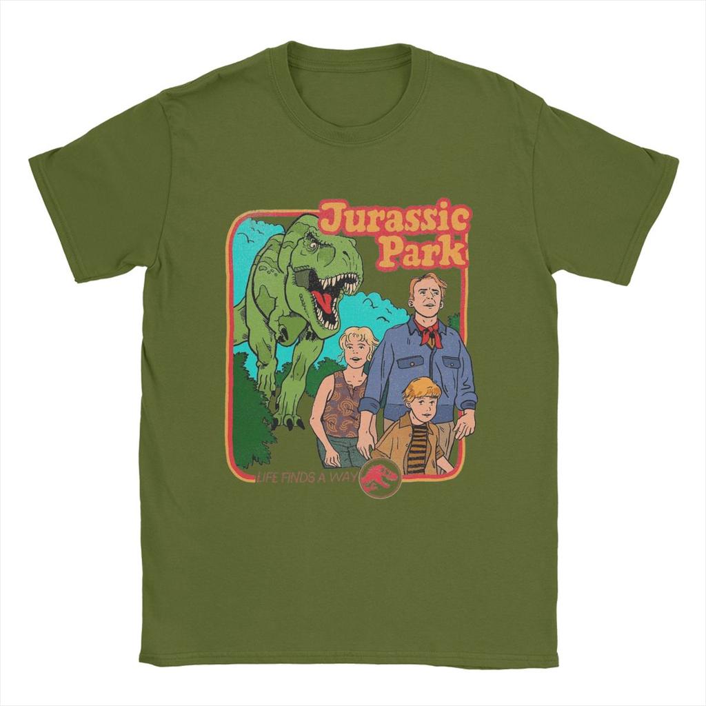 Jurassics Parks Alan Grant Nature Walk Life Finds A Way T-Shirts for Men Cotton Tee Shirt Short Sleeve T Shirts New Clothes