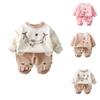 Kids Casual Long-Sleeve Set, Comfortable Daily Wear Outfits