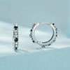 925 Silver Green Hoop Earrings Simple Temperament Exquisite Semale Sexy Jewelry Gift