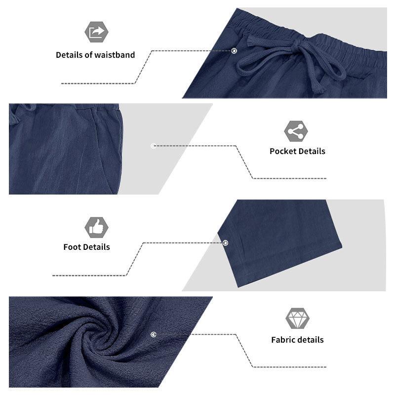 Men's Hooded Linen Shirt and Pants Set - European Casual Style