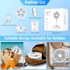 Portable Oscillating Standing Fan with Remote Controller Foldable Desk Fan Rechargeable Battery Powered Pedestal Fan for Camping
