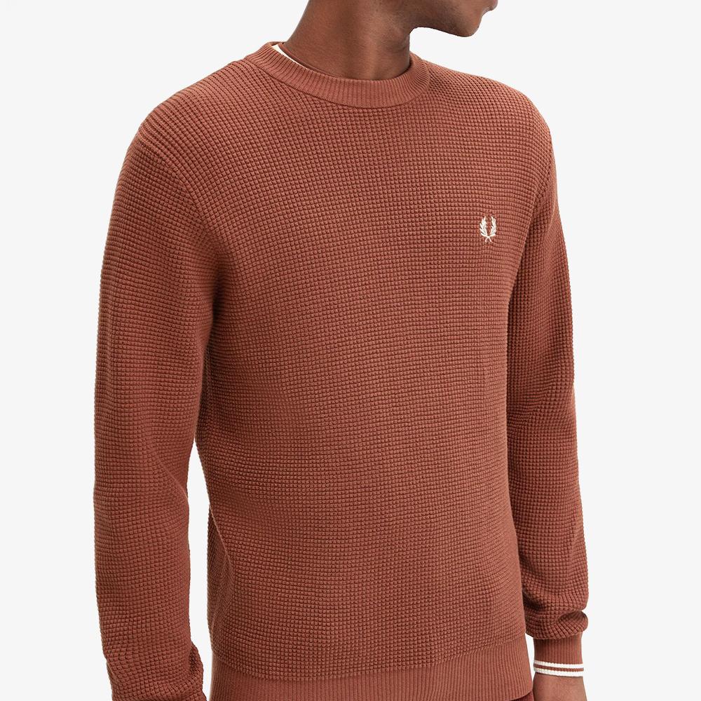Fred Perry [Sharp] Waffle Stitch Knit (S54) Afpm2436507-S54