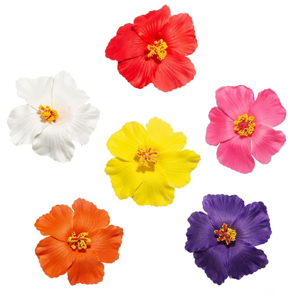 Hibiscus Flower Hawaiian Hair Clips - Beach Party Wedding Accessories