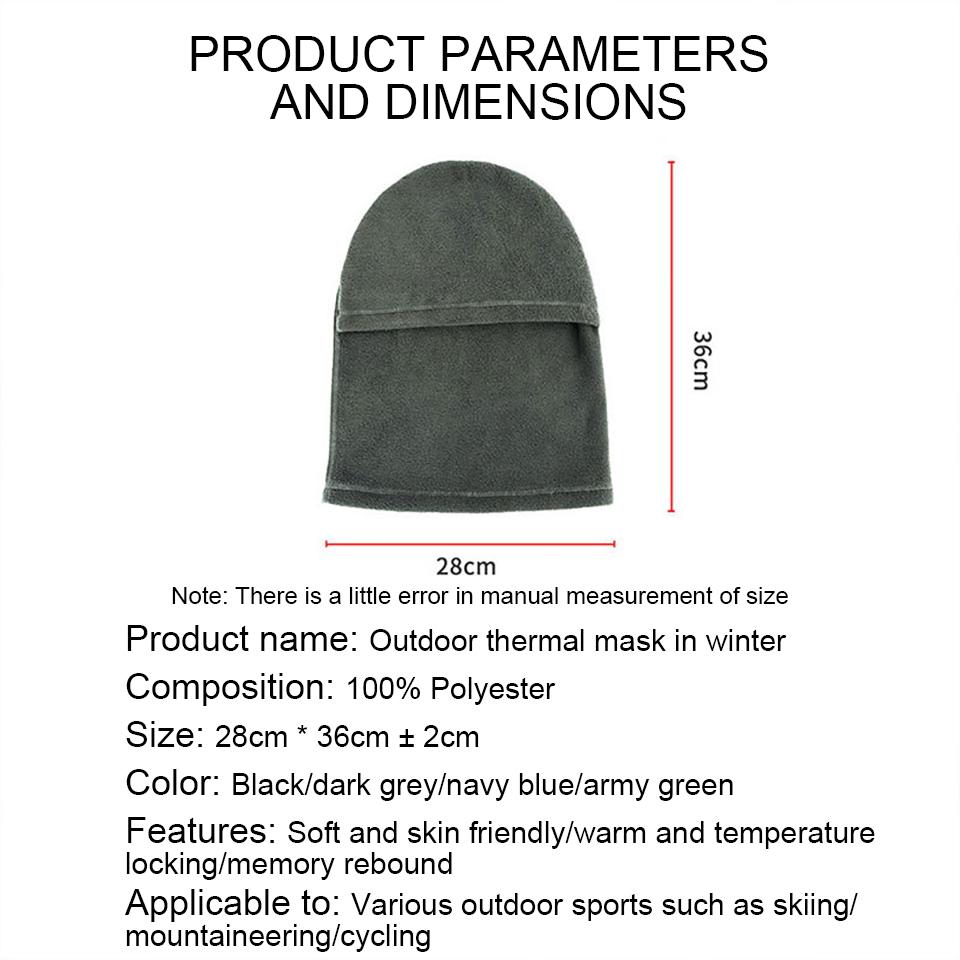 Loogdeel Polar Fleece Balaclava Hat Windproof Face Cover for Cycling Skiing Motorcycling Winter Warm Full Face Mask