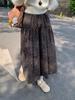 2025 Korean Retro Floral A-Line Skirt: Sweet, Gentle, High-Waisted, and Versatile