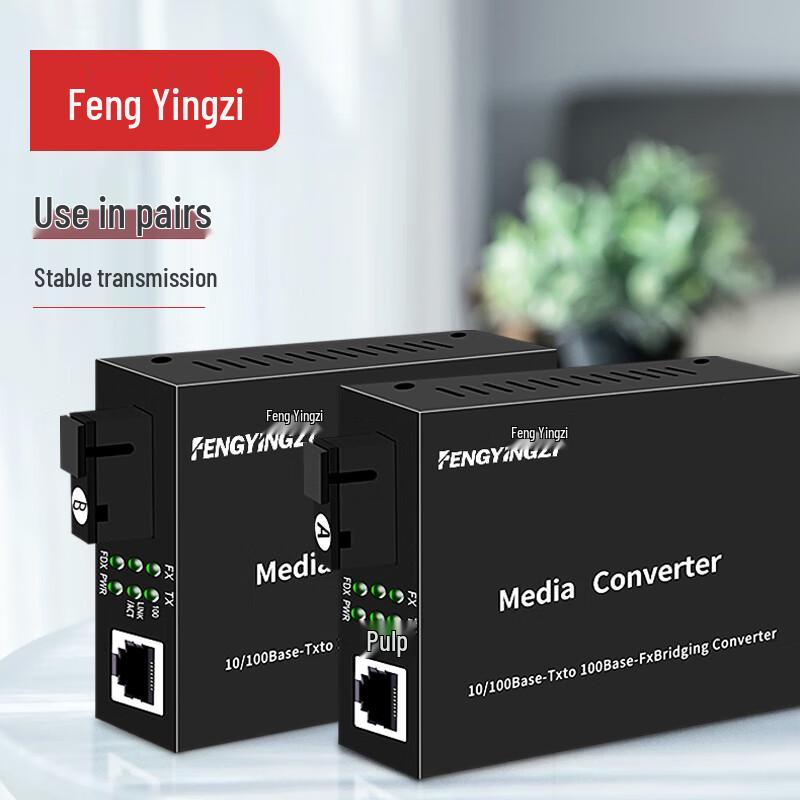 Fengyingzi 100M Single-Mode Fiber Optic Media Converter