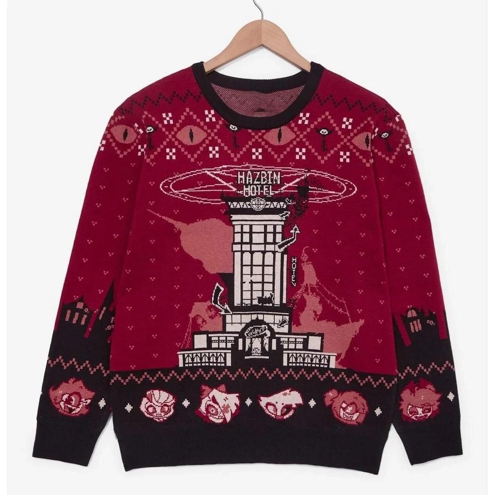 Hazbin Hotel Holiday Sweater Xmas Shirt Gift S-5XL Unisex T-Shirt XXL