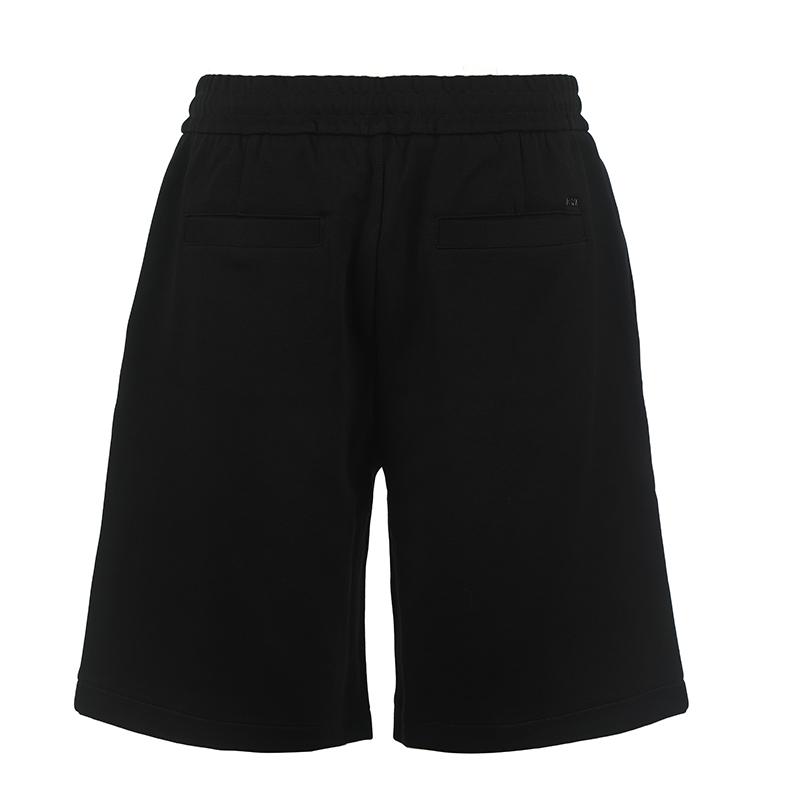 Emporio Armani Ss25 Solid Color Loose Fit Casual Shorts Men Shorts Black EM001112-AF13488-UC001