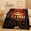 Retro L-Linkin Park Sign Rock Band Music Flannel Blanket,Ultra Soft Warm Plush Throw for Home Bedroom Bed Sofa Cover Camping