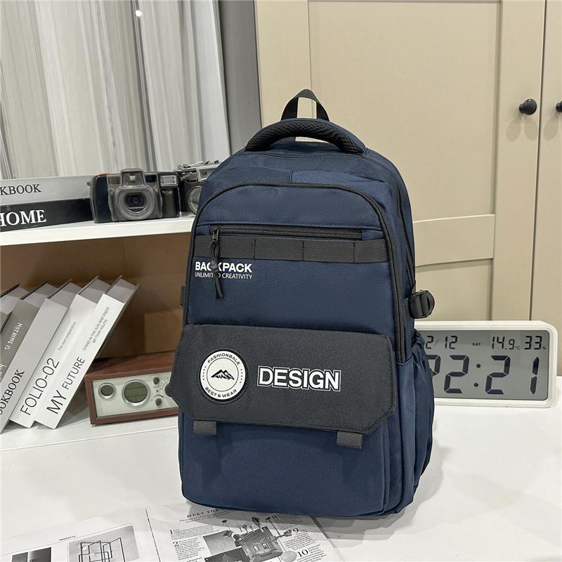 

Student Schoolbag Travel Backpack синий