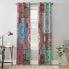 Ethnic Style Egyptian Pattern Window Curtains for Living Room Luxury Bedroom Curtain Kitchen Blinds Drapes Curtains