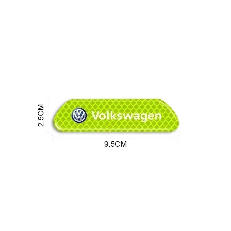 Valve Stems Caps New B5 New For Volkswagen 4PCS Car Door Safety Warning Reflective Mark Sticker Car Styling For Volkswagen VW PO