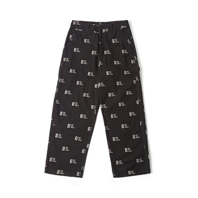 Retro Sports High Street Denim Woven Casual Pants Men Bottoms Black VN000GQBCRG