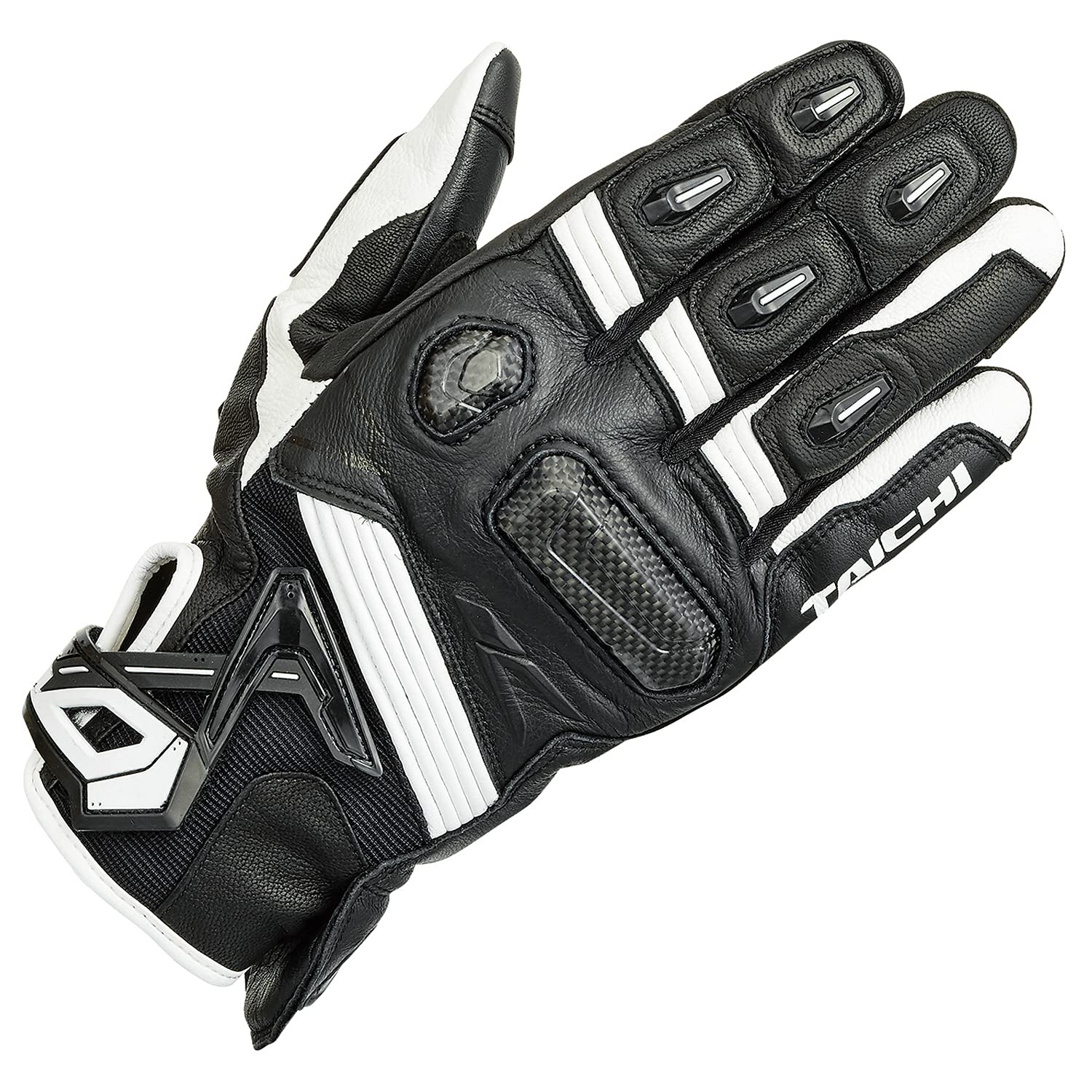 Мотоперчатки RS Taichi из кожи, совместимые с сенсорным экраном, Защитные, Raptor Leather Gloves RST441 [TAICHI] (RS Всесезонный Встроенный БЕЛЫЙ/ЧЕРНЫЙ L)