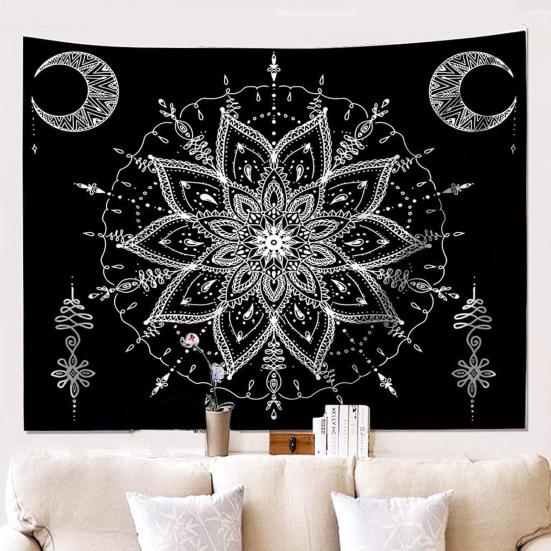 Böhmische Wandteppich, Wandbehang Teppich, Indischer Kreis Muster Teppich für Studentenwohnheim Schlafzimmer Wohnzimmer Wandkunst Fotografie Hintergrund