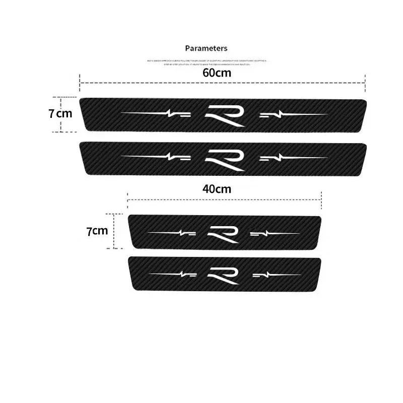 WGLRK1 Car Trunk Tail Threshold Door Sill Protector Stickers for Volkswagen VW RLine R LINE Badge Passat Polo GOLF 3 5 8 Jetta Touareg