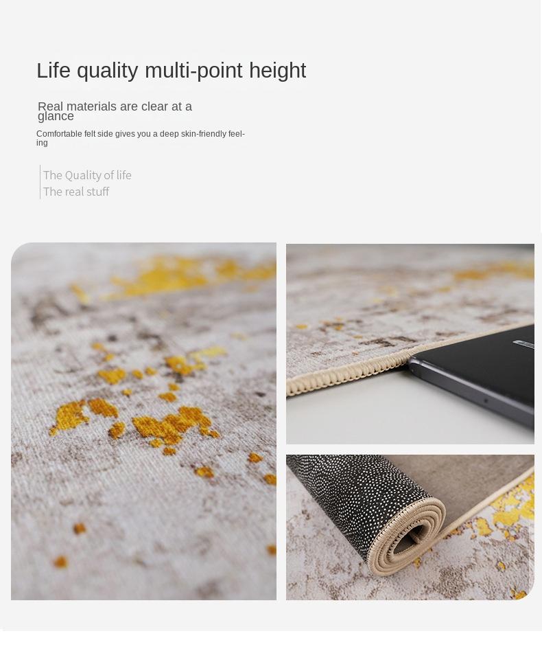Modern Light Luxury Living Room Decoration Carpet Home Bedroom Child Room Non-slip Washable Carpets Cloakroom Leisure Simple Rug