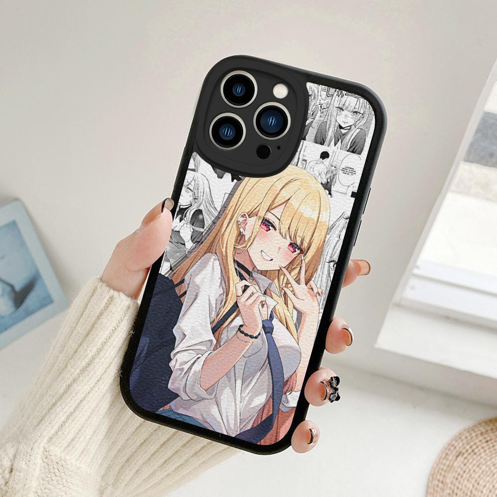 Anime My Dress Up Darling Marin Kitagawa Phone Case for Iphone 14 13 11 12 Pro 14 MAX 13 12 MiNi 7 8 Plus XS XR Lambskin Covers