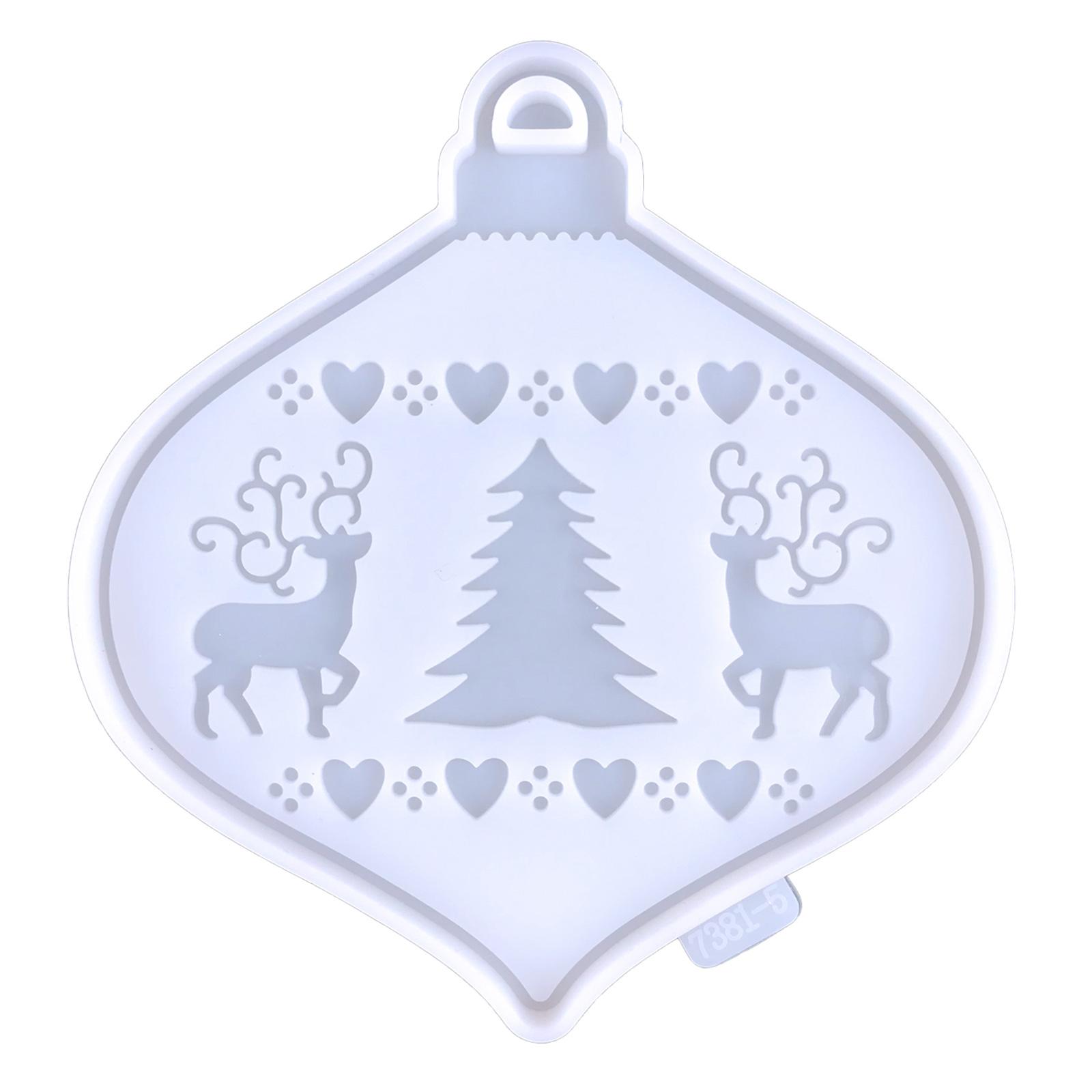 

Christmas Tree Pendant Mold Keychain Epoxy Resin Mold DIY Light Bulb Keychain Jewelry for Christmas Day Party Gifts