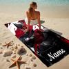 Custom Name Batman Art Stylish Digital Printing Beach Towel Quick‑Drying Absorbent Blanket for Beach Pool Gym Travel