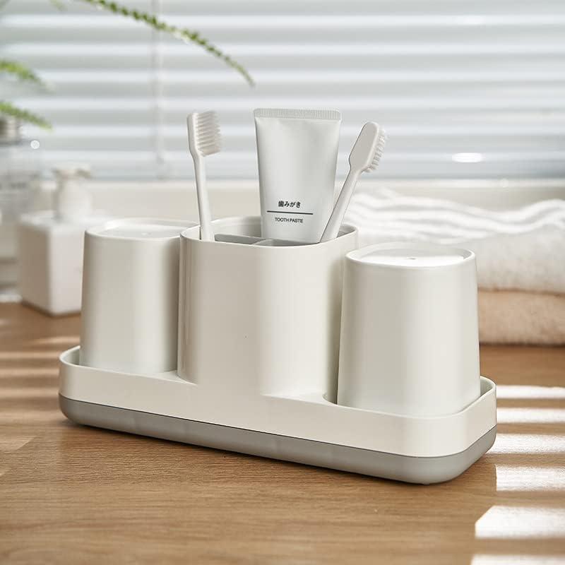 Toothbrush Holder for Bathroom Bathroom Organizer Storage Set with 2 Cups Kids Electric Toothbrush Holder Bathroom Accessorie