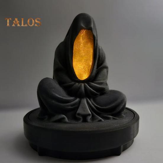 Meditation Dead LED Candlestick Mysterious Ghost Candle Holder for Halloween Home Desktop Decoration