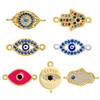 Dazzling Zirconia Embellished Evil Eyes Pendant for Necklace and Bracelet Mobile Phone Cases Use Jewelry Charm