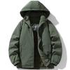 Men's Winter Cotton Jacket, Casual Thickened Hooded Coat, Graphene-Insulated Puffer Coat