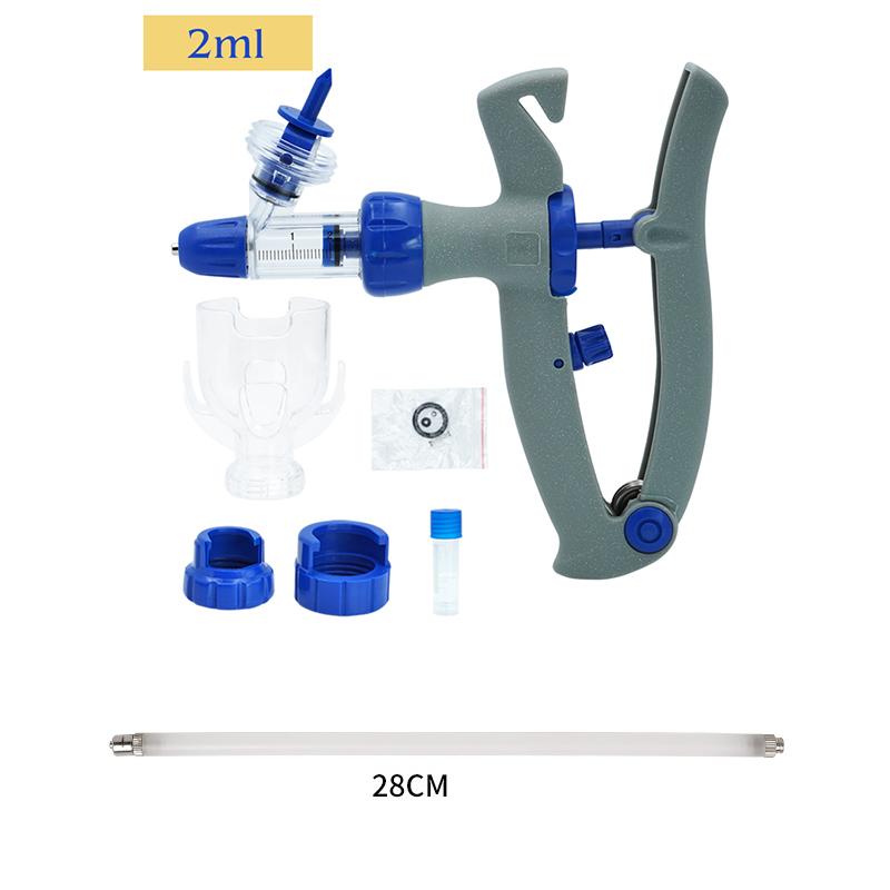 1-10Ml Veterinary Continuous Injector with Extension Tube 28Cm/38Cm Vaccine Injection Poultry Adjustable Automatic Injector