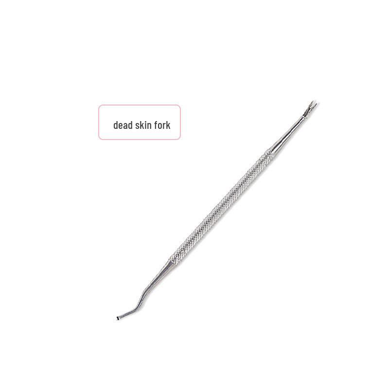 Double-Ended Stainless Steel Cuticle Fork and Groove Cleaner Tool