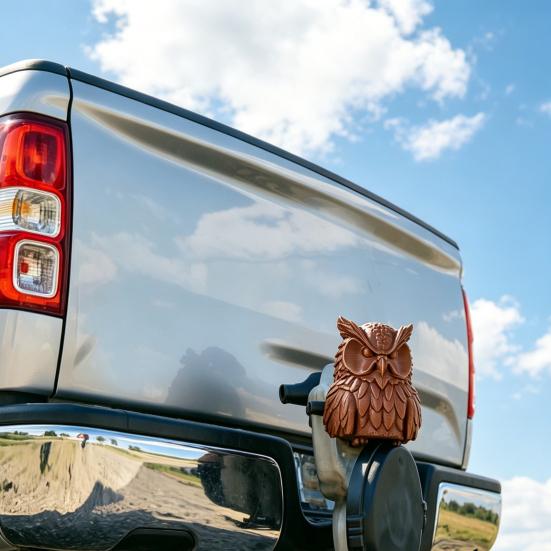 Trailer Dust Cover, Owl Shape Trailer Coupling Cover Cap, Weather-Resistant Towing Hook Protector for SUV Pickup Truck RV Off-Road Vehicle Accessories