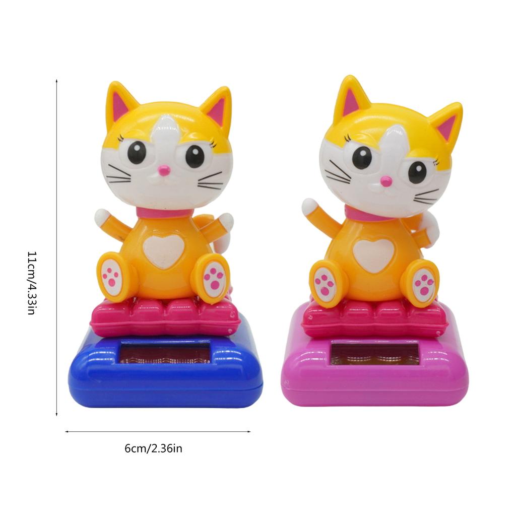 Cat Ornaments Dashboard Shake Head Figure Birthday Gift Windowsill Decoration Solar Powered Cat Dashboard Toy