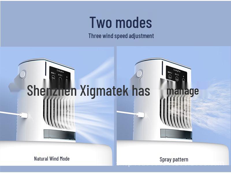 Compact USB Mini Air Cooler with Water Spray Feature