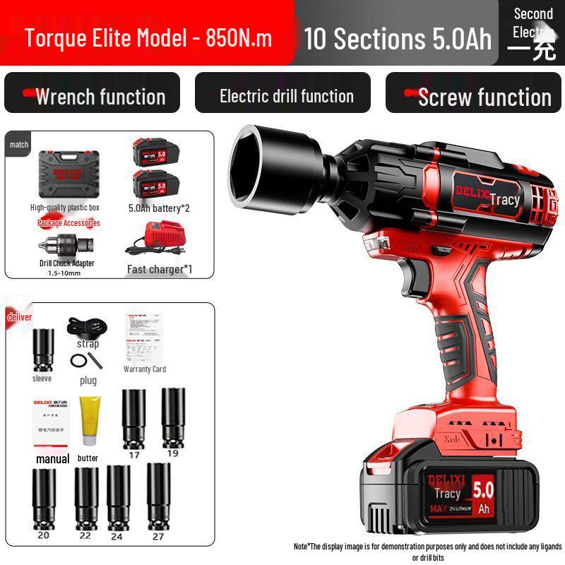Delixi Electric Heavy-Duty Brushless Lithium Ratchet Wrench