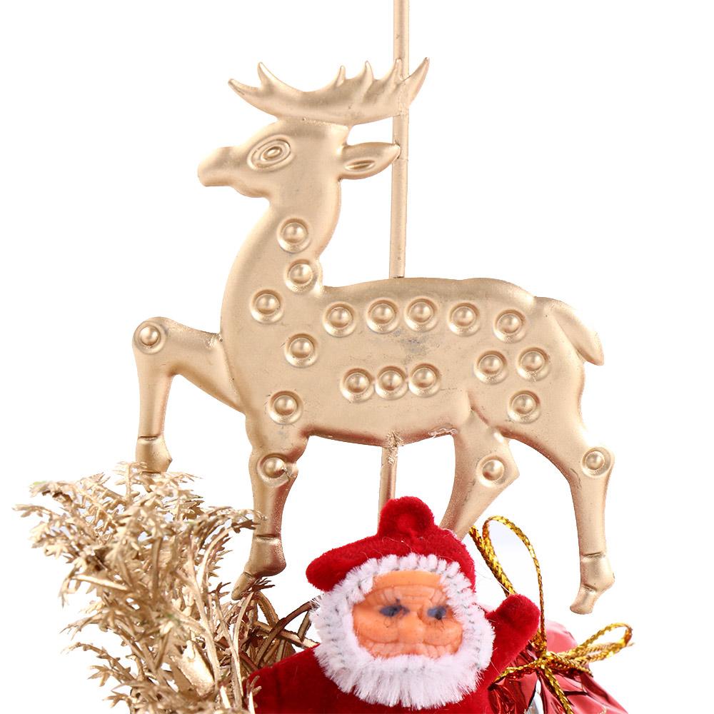 Metal Snowflake Santa Claus Candlestick Stand Candle Holder Christmas Ornament Candle Pillar