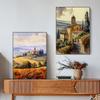 Amalfi Coast and Tuscany Vineyard Landscape Poster Italy Travel Wall Art Picture Canvas Painting for Living Room Home Decor