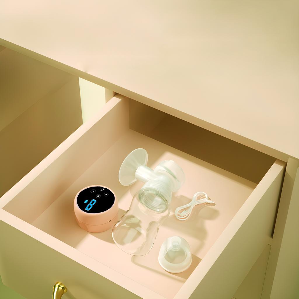 Electric Breast Pump Portable Baby Nipple Bottle 2-IN-1 Smart Integrated Suction Breast Pump Milk Postpartum Fortable BreastPump